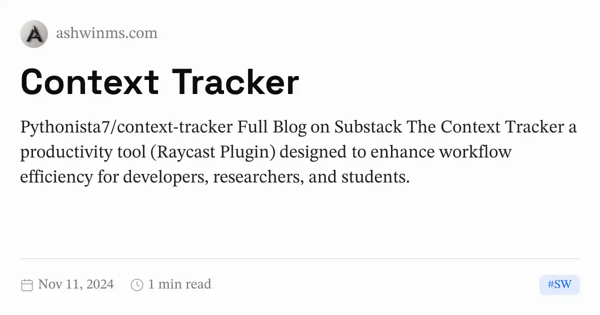 Context Tracker